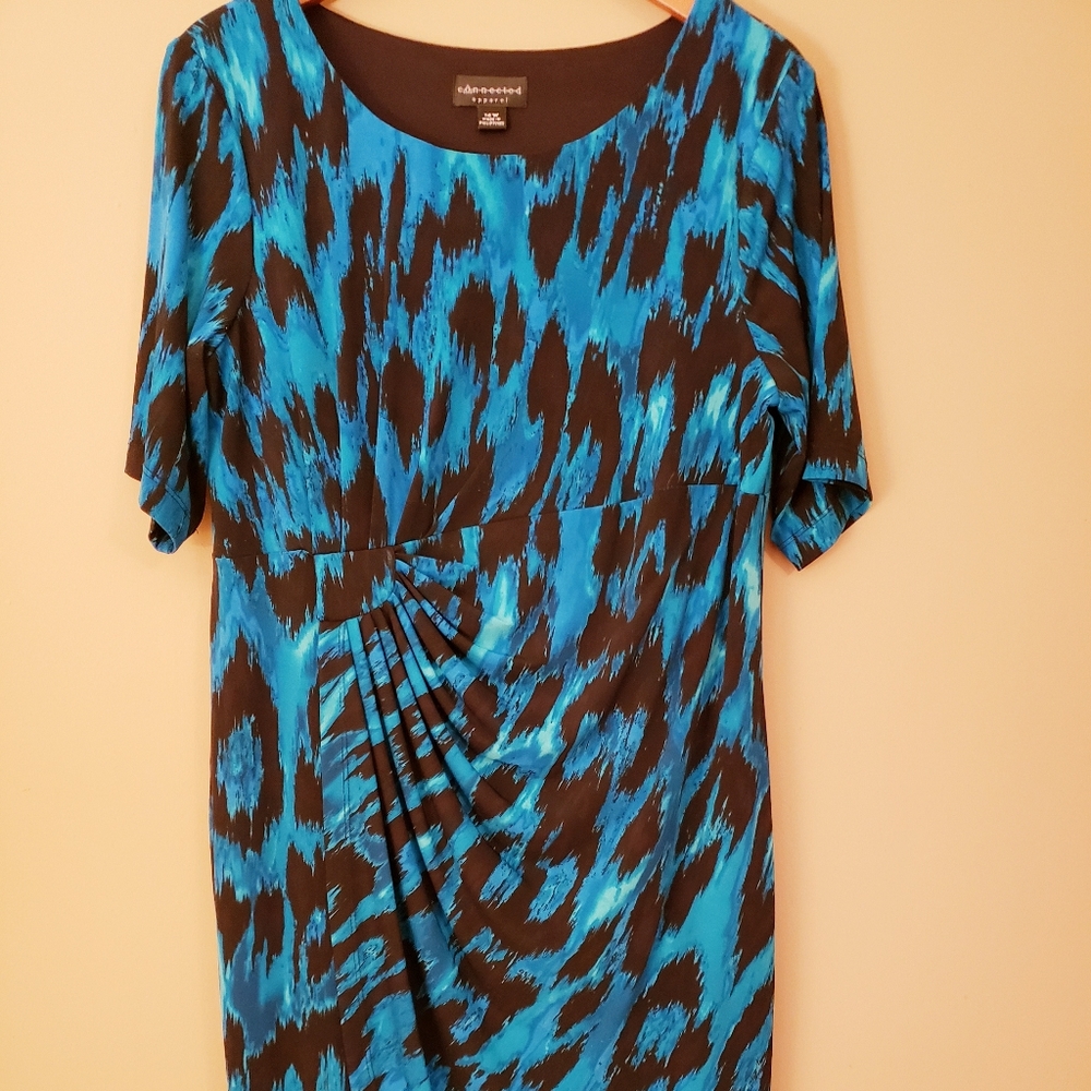 3/4 Sleeve, Faux Wrap, Animal Print dress